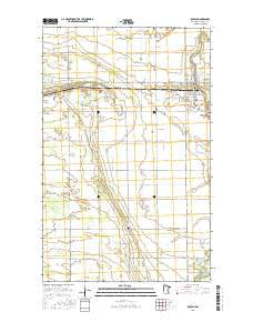 Roseau Minnesota Current topographic map, 1:24000 scale, 7.5 X 7.5 Minute, Year 2016