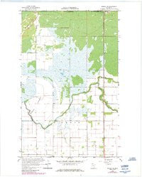 Roseau NE Minnesota Historical topographic map, 1:24000 scale, 7.5 X 7.5 Minute, Year 1966
