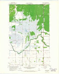 Roseau NE Minnesota Historical topographic map, 1:24000 scale, 7.5 X 7.5 Minute, Year 1966