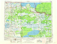 Roseau Minnesota Historical topographic map, 1:250000 scale, 1 X 2 Degree, Year 1954