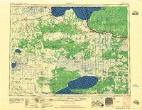 Roseau Minnesota Historical topographic map, 1:250000 scale, 1 X 2 Degree, Year 1958