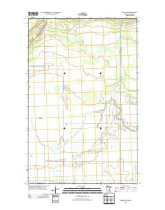 Roseau NE Minnesota Historical topographic map, 1:24000 scale, 7.5 X 7.5 Minute, Year 2013