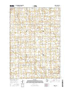 Rowena Minnesota Current topographic map, 1:24000 scale, 7.5 X 7.5 Minute, Year 2016
