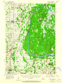Rush City Minnesota Historical topographic map, 1:62500 scale, 15 X 15 Minute, Year 1955