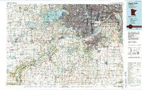 Saint Paul Minnesota Historical topographic map, 1:100000 scale, 30 X 60 Minute, Year 1985