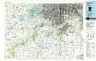 Saint Paul Minnesota Historical topographic map, 1:100000 scale, 30 X 60 Minute, Year 1985
