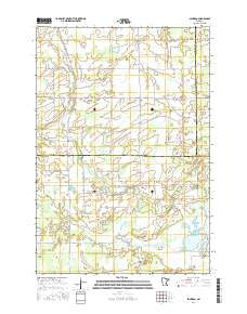 Santiago Minnesota Current topographic map, 1:24000 scale, 7.5 X 7.5 Minute, Year 2016