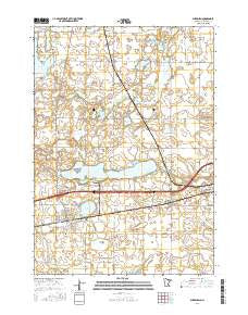 Sherburn Minnesota Current topographic map, 1:24000 scale, 7.5 X 7.5 Minute, Year 2016