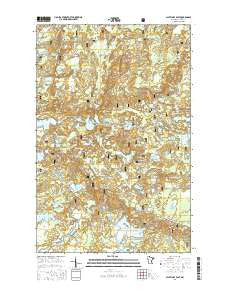 Slate Lake East Minnesota Current topographic map, 1:24000 scale, 7.5 X 7.5 Minute, Year 2016
