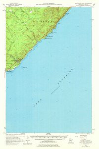 Split Rock Point Minnesota Historical topographic map, 1:62500 scale, 15 X 15 Minute, Year 1956