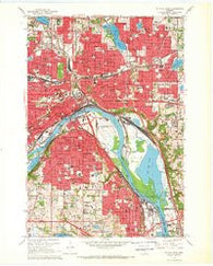 St. Paul East Minnesota Historical topographic map, 1:24000 scale, 7.5 X 7.5 Minute, Year 1967