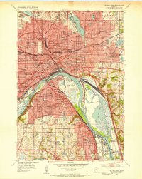 St. Paul East Minnesota Historical topographic map, 1:24000 scale, 7.5 X 7.5 Minute, Year 1951