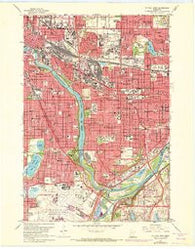 St. Paul West Minnesota Historical topographic map, 1:24000 scale, 7.5 X 7.5 Minute, Year 1967