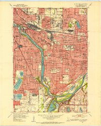 St. Paul West Minnesota Historical topographic map, 1:24000 scale, 7.5 X 7.5 Minute, Year 1951