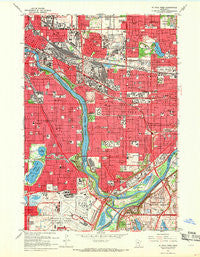 St. Paul West Minnesota Historical topographic map, 1:24000 scale, 7.5 X 7.5 Minute, Year 1967