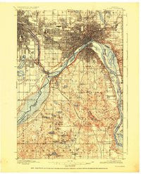 St. Paul Minnesota Historical topographic map, 1:62500 scale, 15 X 15 Minute, Year 1896
