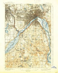 St. Paul Minnesota Historical topographic map, 1:62500 scale, 15 X 15 Minute, Year 1896