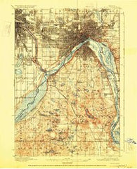 St. Paul Minnesota Historical topographic map, 1:62500 scale, 15 X 15 Minute, Year 1896
