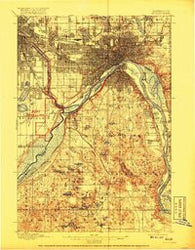St. Paul Minnesota Historical topographic map, 1:62500 scale, 15 X 15 Minute, Year 1896