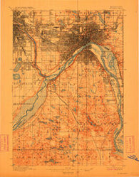 St. Paul Minnesota Historical topographic map, 1:62500 scale, 15 X 15 Minute, Year 1896