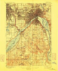 St. Paul Minnesota Historical topographic map, 1:62500 scale, 15 X 15 Minute, Year 1896