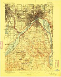 St. Paul Minnesota Historical topographic map, 1:62500 scale, 15 X 15 Minute, Year 1896