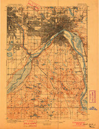 St. Paul Minnesota Historical topographic map, 1:62500 scale, 15 X 15 Minute, Year 1896