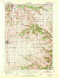 Stewartville Minnesota Historical topographic map, 1:62500 scale, 15 X 15 Minute, Year 1955