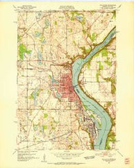 Stillwater Minnesota Historical topographic map, 1:24000 scale, 7.5 X 7.5 Minute, Year 1951