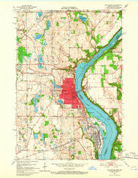 Stillwater Minnesota Historical topographic map, 1:24000 scale, 7.5 X 7.5 Minute, Year 1951
