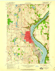 Stillwater Minnesota Historical topographic map, 1:24000 scale, 7.5 X 7.5 Minute, Year 1951