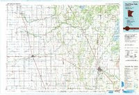 Thief River Falls Minnesota Historical topographic map, 1:100000 scale, 30 X 60 Minute, Year 1992