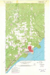 Two Harbors Minnesota Historical topographic map, 1:24000 scale, 7.5 X 7.5 Minute, Year 1957