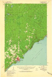 Two Harbors Minnesota Historical topographic map, 1:62500 scale, 15 X 15 Minute, Year 1957