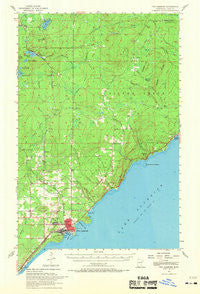 Two Harbors Minnesota Historical topographic map, 1:62500 scale, 15 X 15 Minute, Year 1957