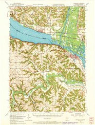 Wabasha Minnesota Historical topographic map, 1:62500 scale, 15 X 15 Minute, Year 1951