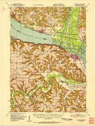 Wabasha Minnesota Historical topographic map, 1:62500 scale, 15 X 15 Minute, Year 1951