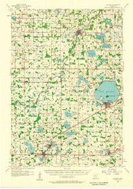 Waconia Minnesota Historical topographic map, 1:62500 scale, 15 X 15 Minute, Year 1957