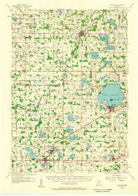 Waconia Minnesota Historical topographic map, 1:62500 scale, 15 X 15 Minute, Year 1957