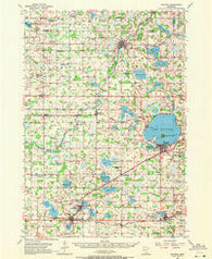 Waconia Minnesota Historical topographic map, 1:62500 scale, 15 X 15 Minute, Year 1957