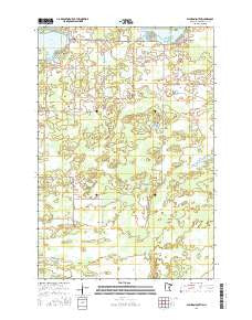 Wahkon South Minnesota Current topographic map, 1:24000 scale, 7.5 X 7.5 Minute, Year 2016