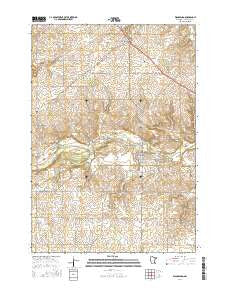 Wanamingo Minnesota Current topographic map, 1:24000 scale, 7.5 X 7.5 Minute, Year 2016