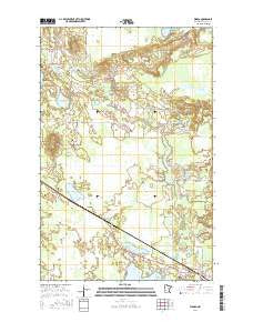 Warba Minnesota Current topographic map, 1:24000 scale, 7.5 X 7.5 Minute, Year 2016