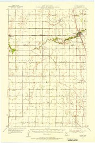 Warren Minnesota Historical topographic map, 1:62500 scale, 15 X 15 Minute, Year 1955