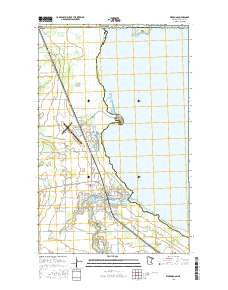 Warroad Minnesota Current topographic map, 1:24000 scale, 7.5 X 7.5 Minute, Year 2016