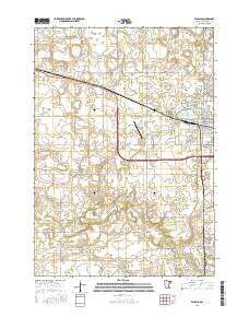 Waseca Minnesota Current topographic map, 1:24000 scale, 7.5 X 7.5 Minute, Year 2016