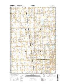 Waubun Minnesota Current topographic map, 1:24000 scale, 7.5 X 7.5 Minute, Year 2016