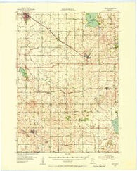 Wells Minnesota Historical topographic map, 1:62500 scale, 15 X 15 Minute, Year 1955