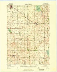 Wells Minnesota Historical topographic map, 1:62500 scale, 15 X 15 Minute, Year 1955