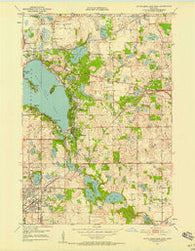 White Bear Lake East Minnesota Historical topographic map, 1:24000 scale, 7.5 X 7.5 Minute, Year 1951